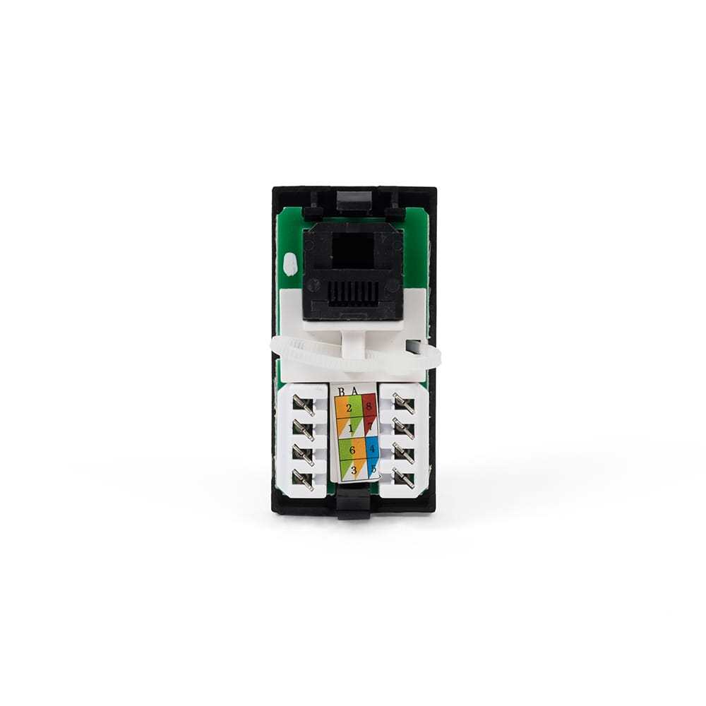 Black RJ45 CAT5e EM-Euro Module