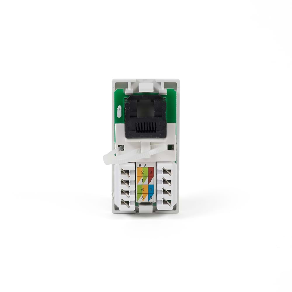 White RJ45 CAT5e EM-Euro Module
