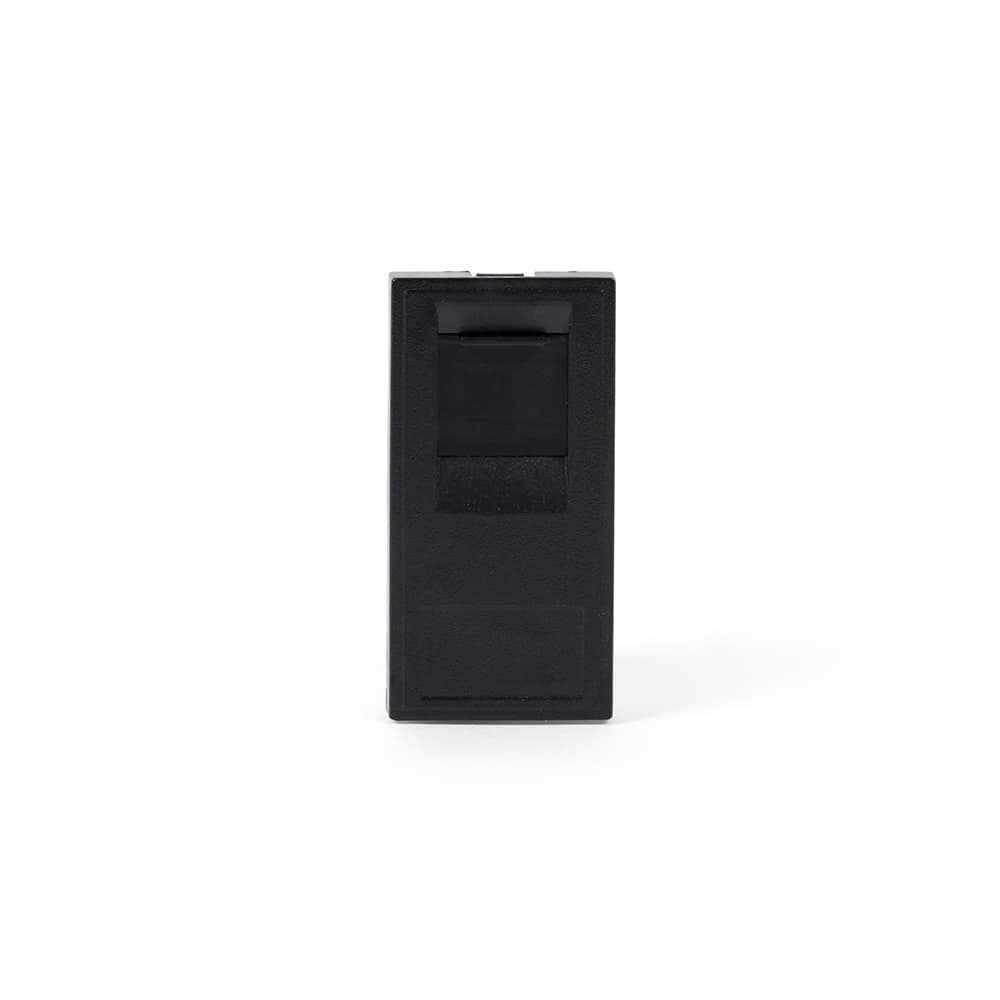 Black RJ45 CAT6 EM-Euro Module