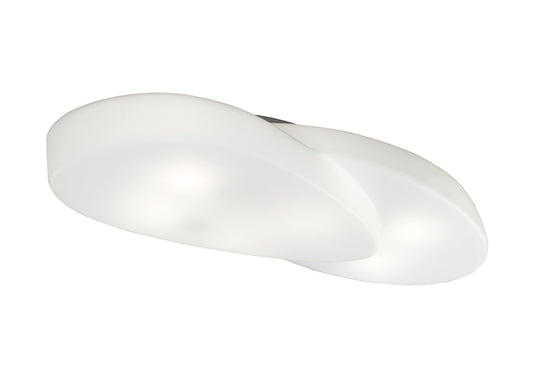 Ufo Ceiling 6 Light E27 Outdoor IP44, Matt White/Opal White by Mantra