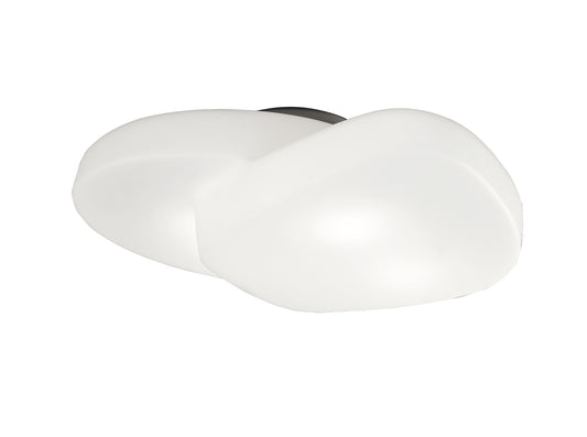 Ufo Ceiling 4 Light E27 Outdoor IP44, Matt White/Opal White by Mantra