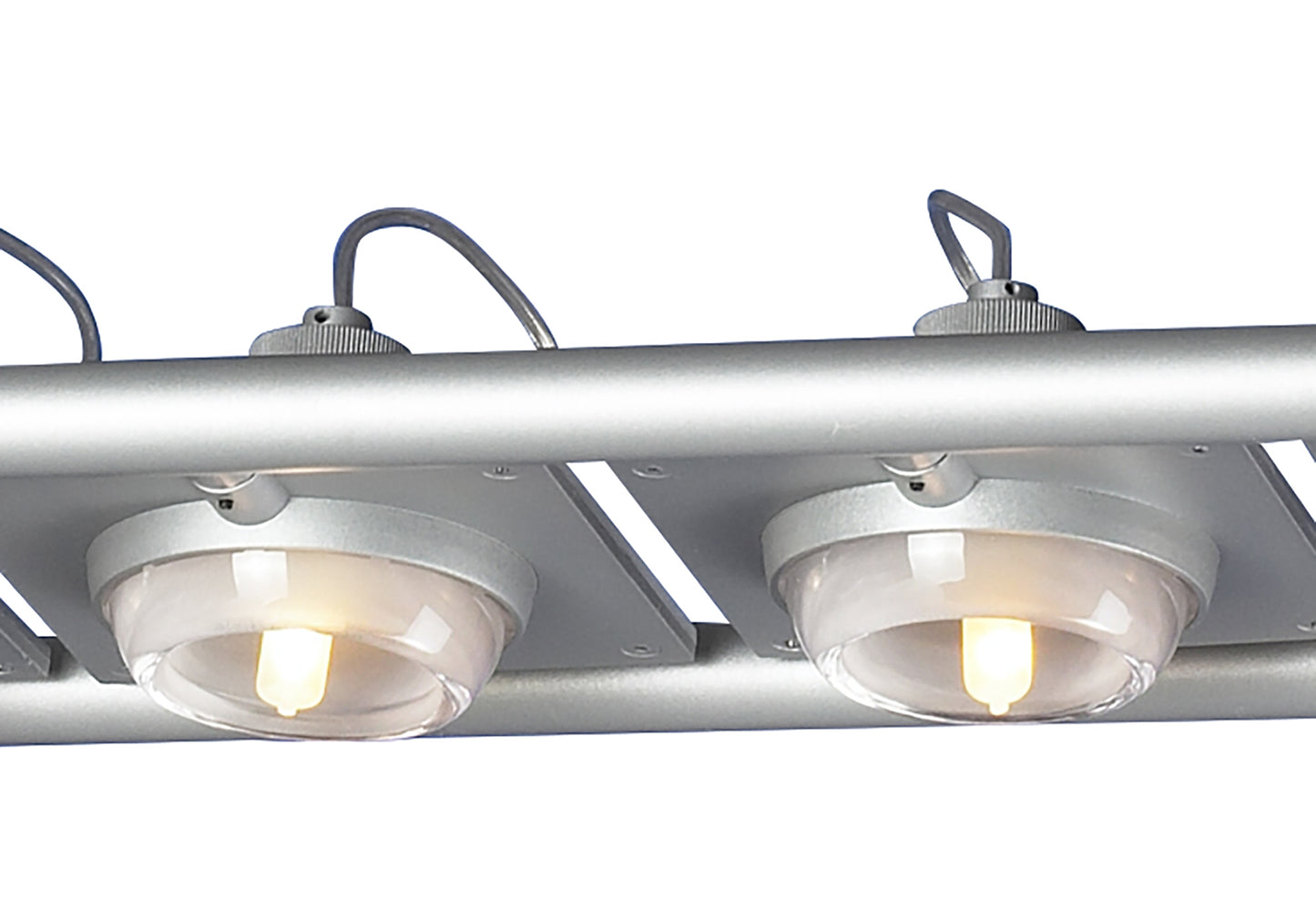 (0040 003) Ull Rectangular Pendant 4 Light G9 Silver Grey by Mantra