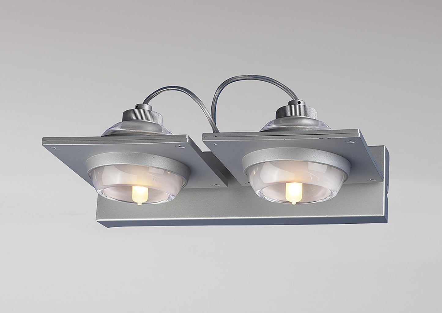 (0040 006) Ull Wall Lamp 2 Light G9 Silver Grey by Mantra