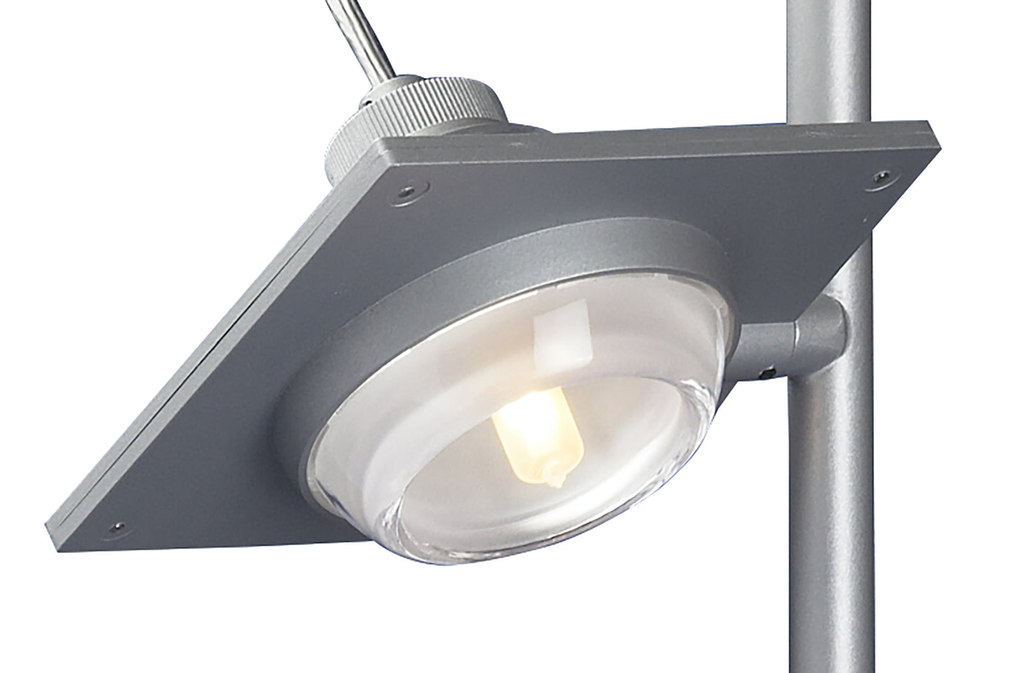 (0040 008) Ull Table Lamp 1 Light G9 Silver Grey by Mantra