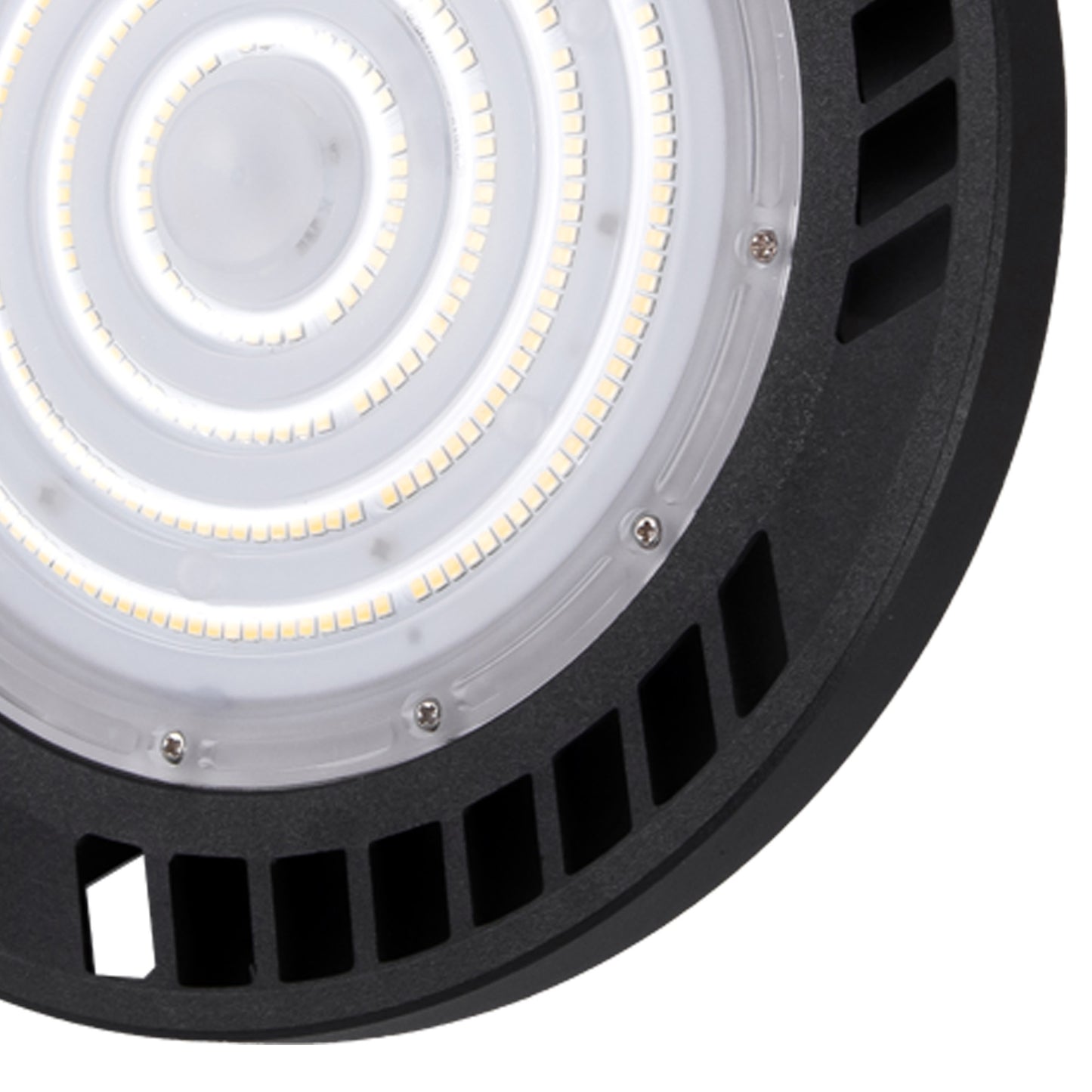 Urano UFO Bay Downlight, 150W LED 60º, 4000K, 21000lm, Black, IP65, 3yrs Warranty by Mantra