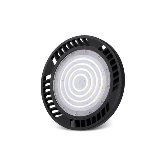 Urano UFO Bay Downlight, 150W LED 90º, 4000K, 21000lm, Black, IP65, 3yrs Warranty by Mantra