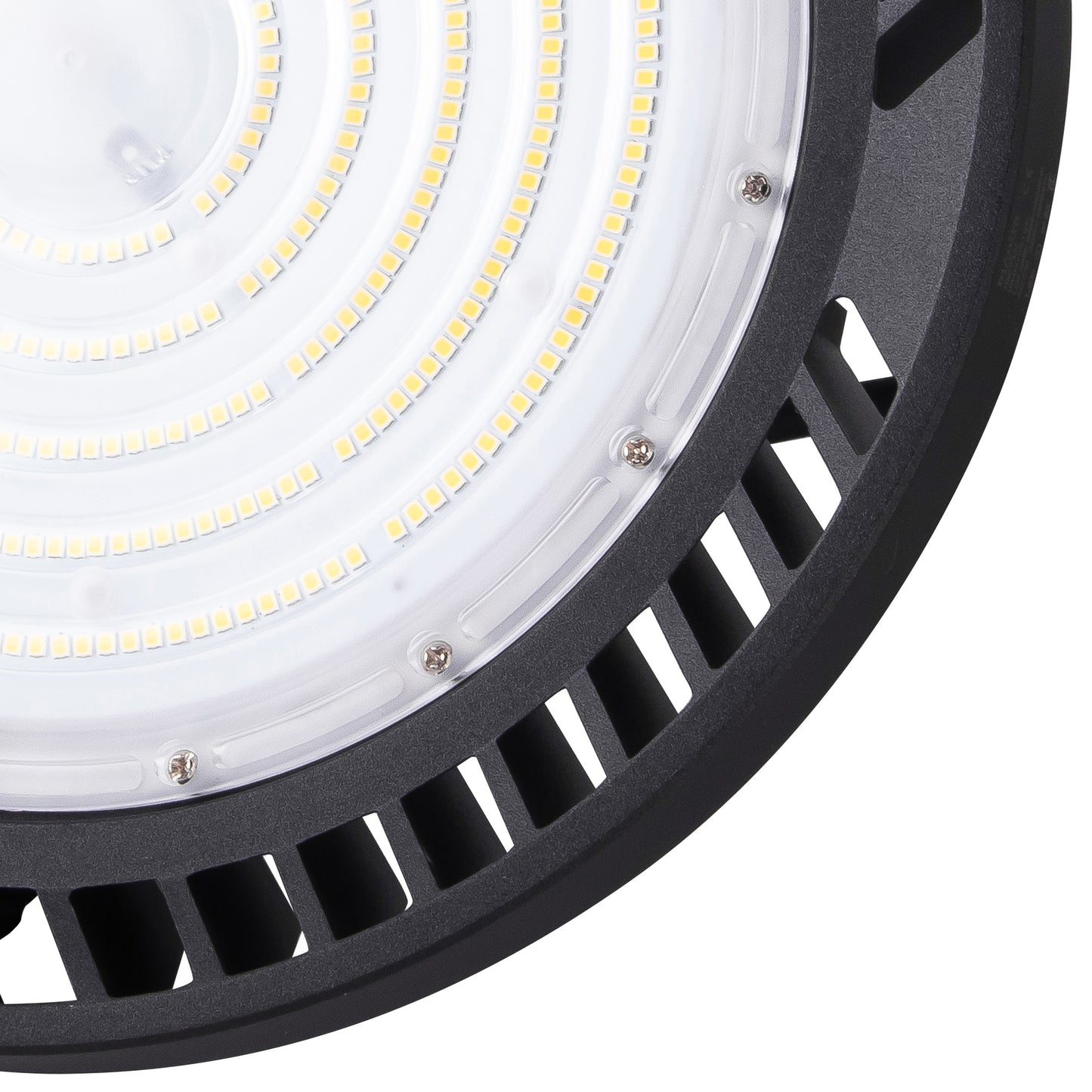 Urano UFO Bay Downlight, 200W LED 60º, 4000K, 28000lm, Black, IP65, 3yrs Warranty by Mantra