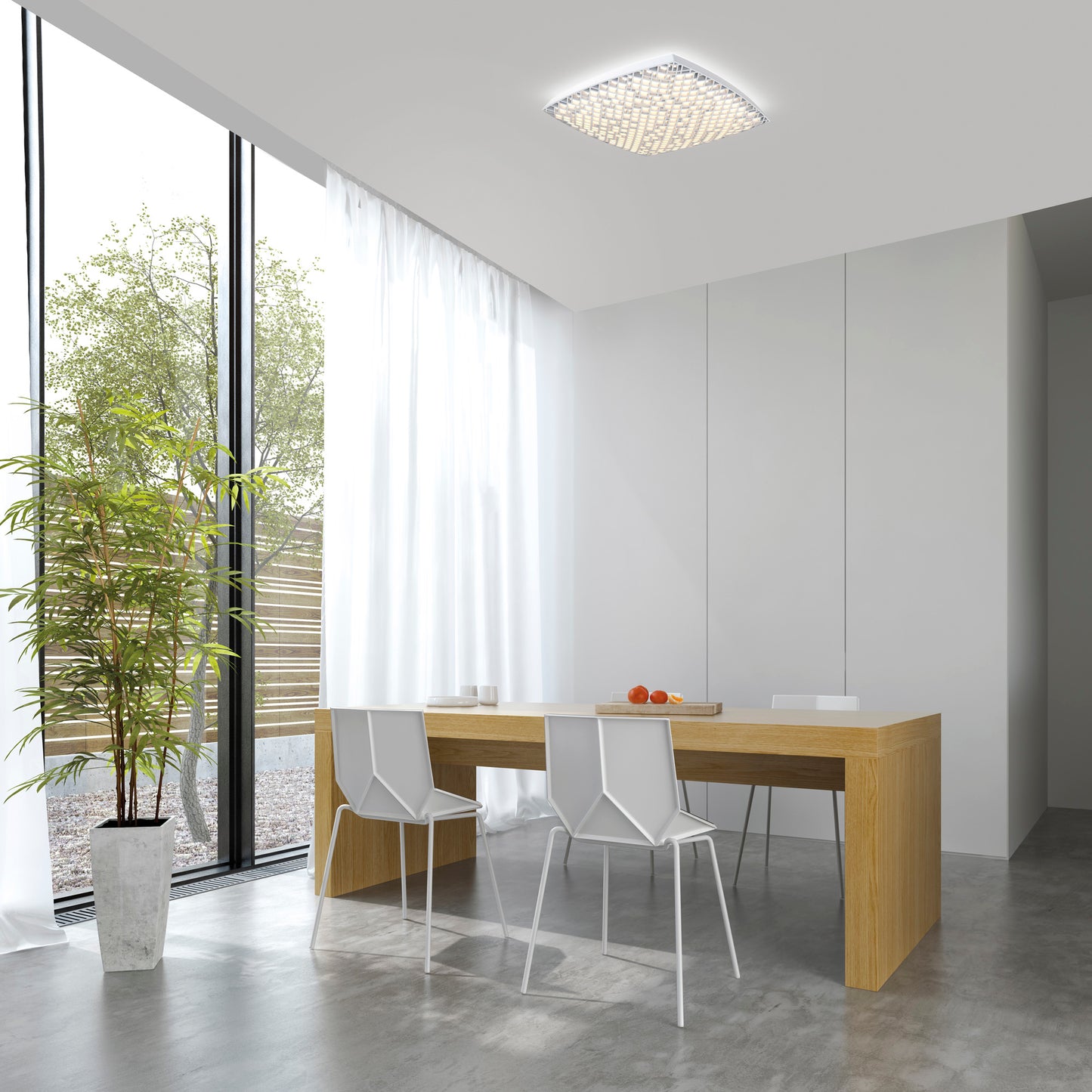 Urban Ceiling Light, 80W LED, 2700-5000K Remote Control Tuneable, 5200lm, White, 3yrs Warranty by Mantra