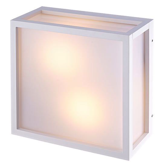 Utah Ceiling Light, 2 Light E27, IP65, White, 2yrs Warranty by Mantra