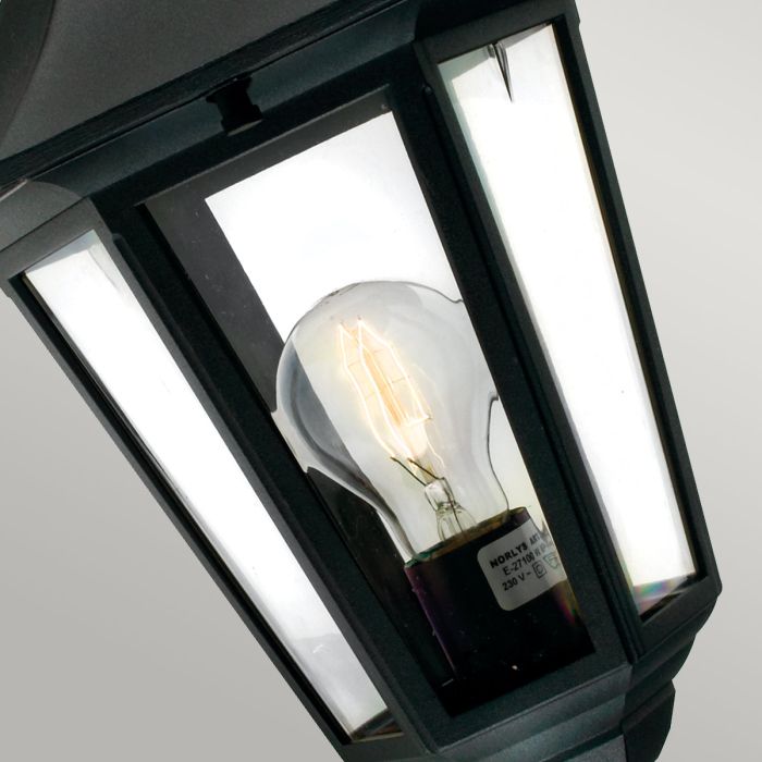 Valencia 1 Light Up Lantern - Black
