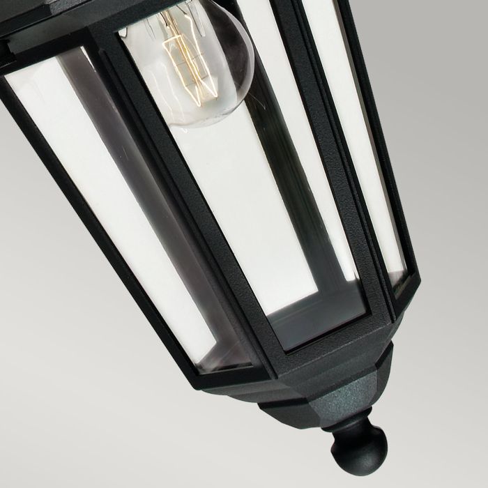 Valencia 1 Light Down Lantern - Black