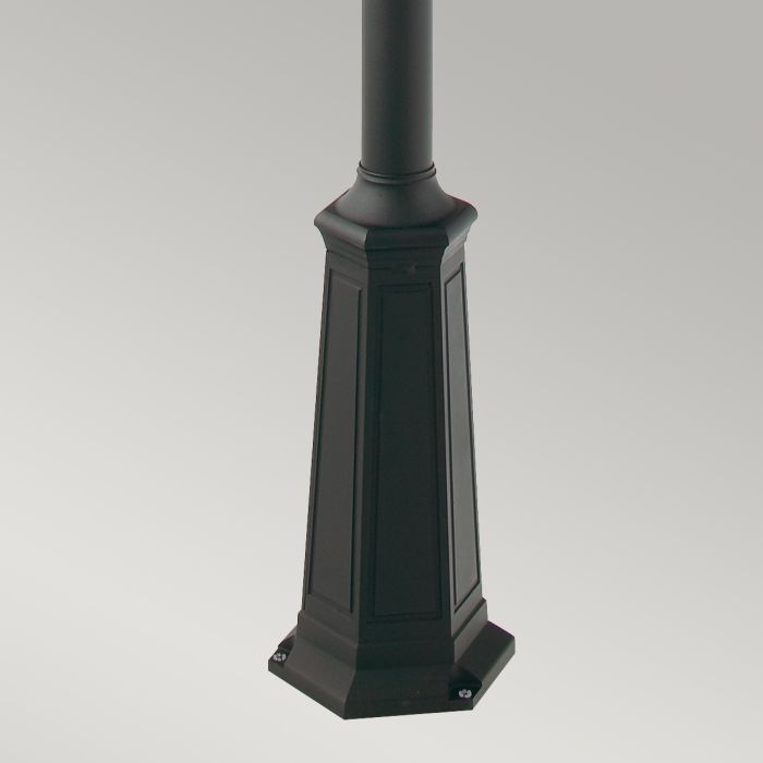 Valencia 3 Light Triple Head Lamp Post - Black