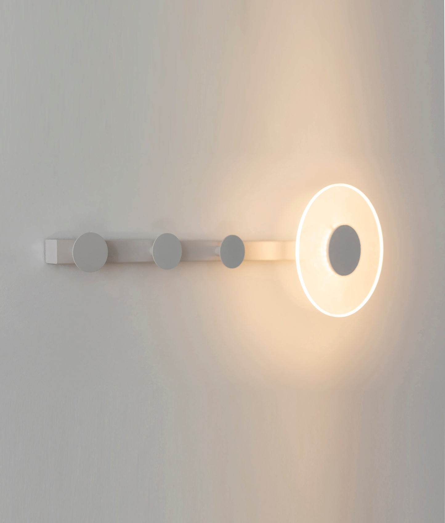 Venus Wall Lamp Coat Rack, 6W LED, 3000K, 490lm, White, 3yrs Warranty by Mantra