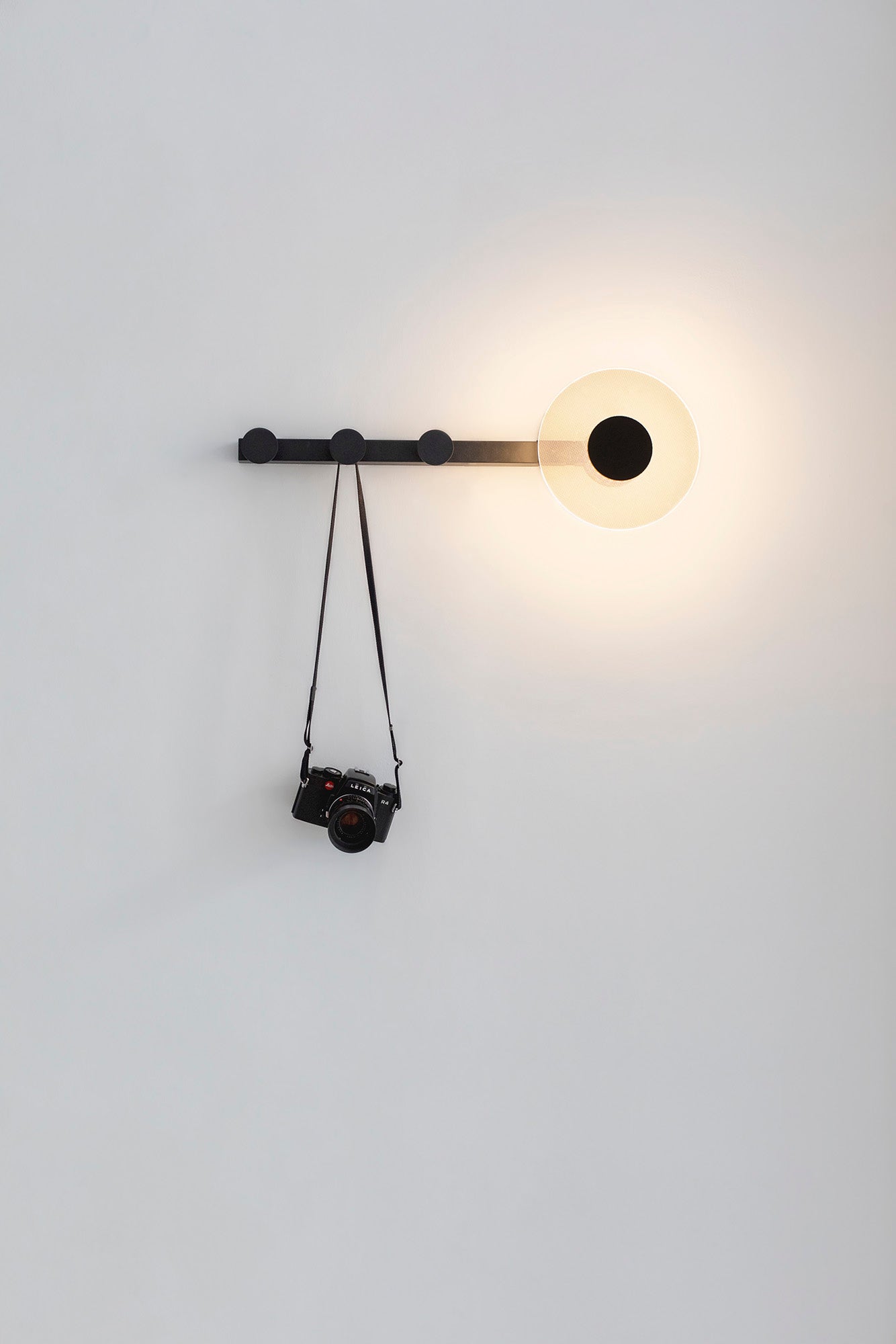 Venus Wall Lamp Coat Rack, 6W LED, 3000K, 490lm, Black, 3yrs Warranty by Mantra