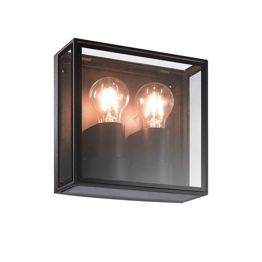 Verbier Vertical Wall Lamp, 2 x E27, IP65, Anthracite, 2yrs Warranty by Mantra