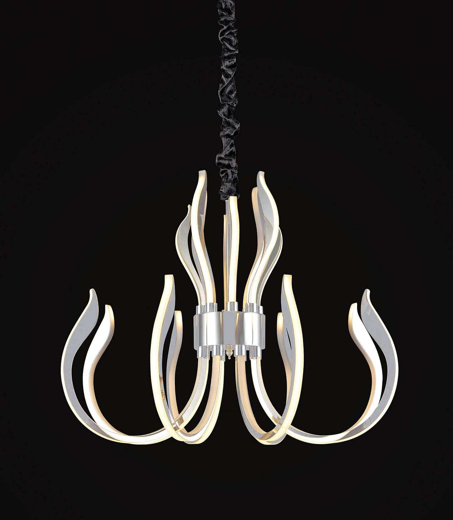 Versailles Ceiling LED Light 155W, 7461lm, 3000K, 3 Way Relay, Polished Chrome/White Acrylic, 3yrs Warranty by Mantra