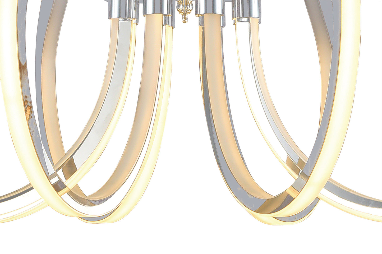 Versailles Ceiling LED Light 155W, 7461lm, 3000K, 3 Way Relay, Polished Chrome/White Acrylic, 3yrs Warranty by Mantra