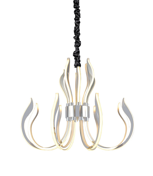 Versailles Ceiling LED Light 155W, 7461lm, 3000K, 3 Way Relay, Polished Chrome/White Acrylic, 3yrs Warranty by Mantra