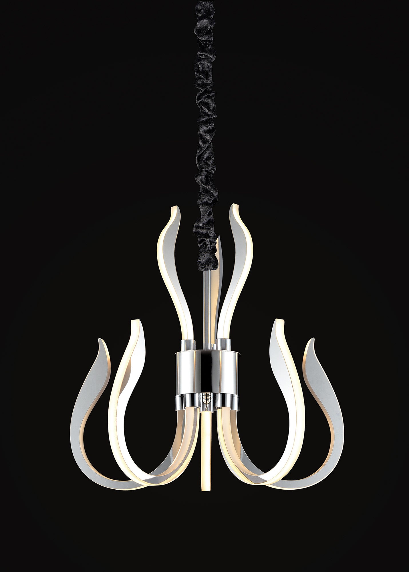 Versailles Ceiling LED Light 66W, 3166lm, 3000K Polished Chrome/White Acrylic, 3yrs Warranty by Mantra