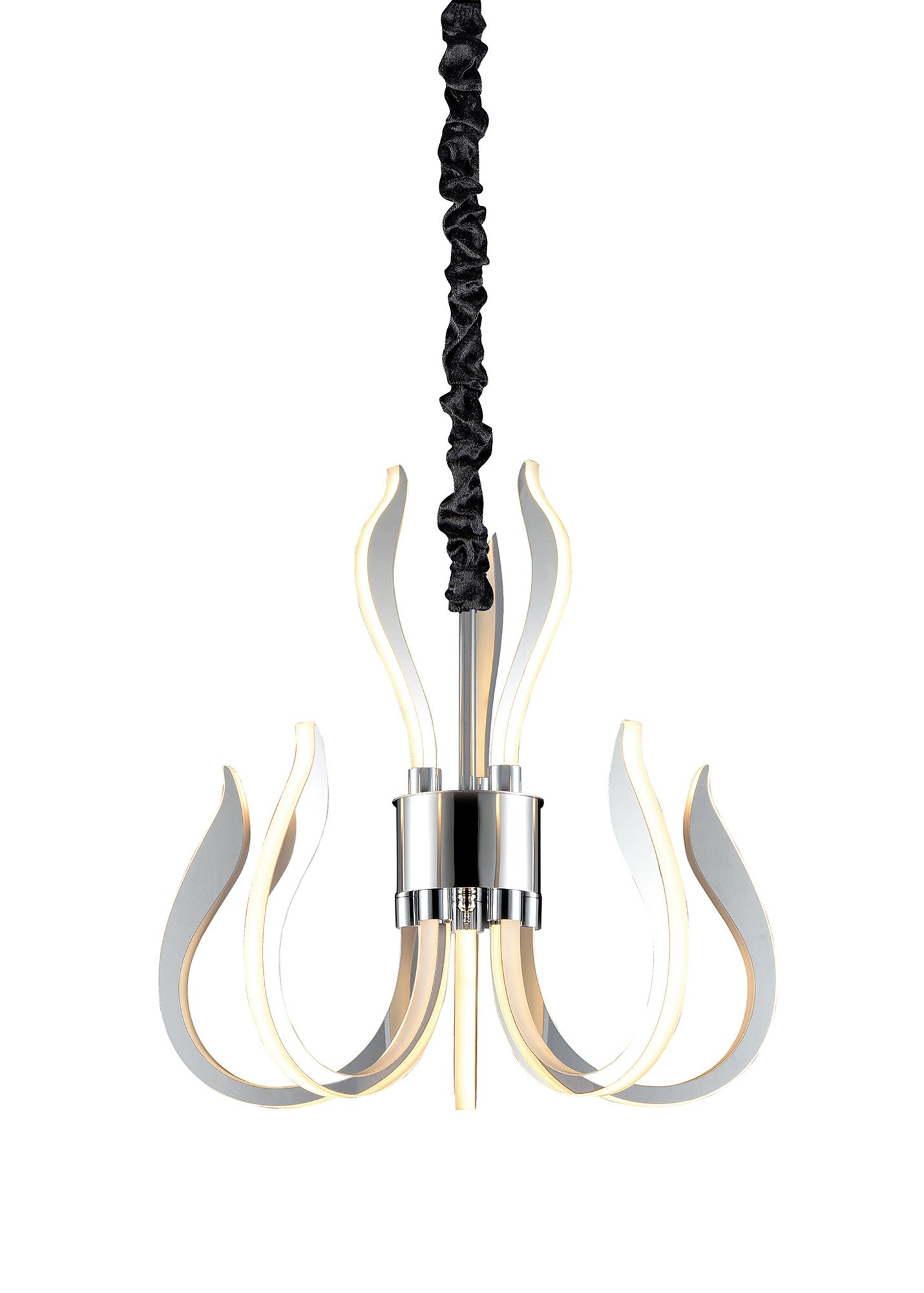 Versailles Ceiling LED Light 66W, 3166lm, 3000K Polished Chrome/White Acrylic, 3yrs Warranty by Mantra