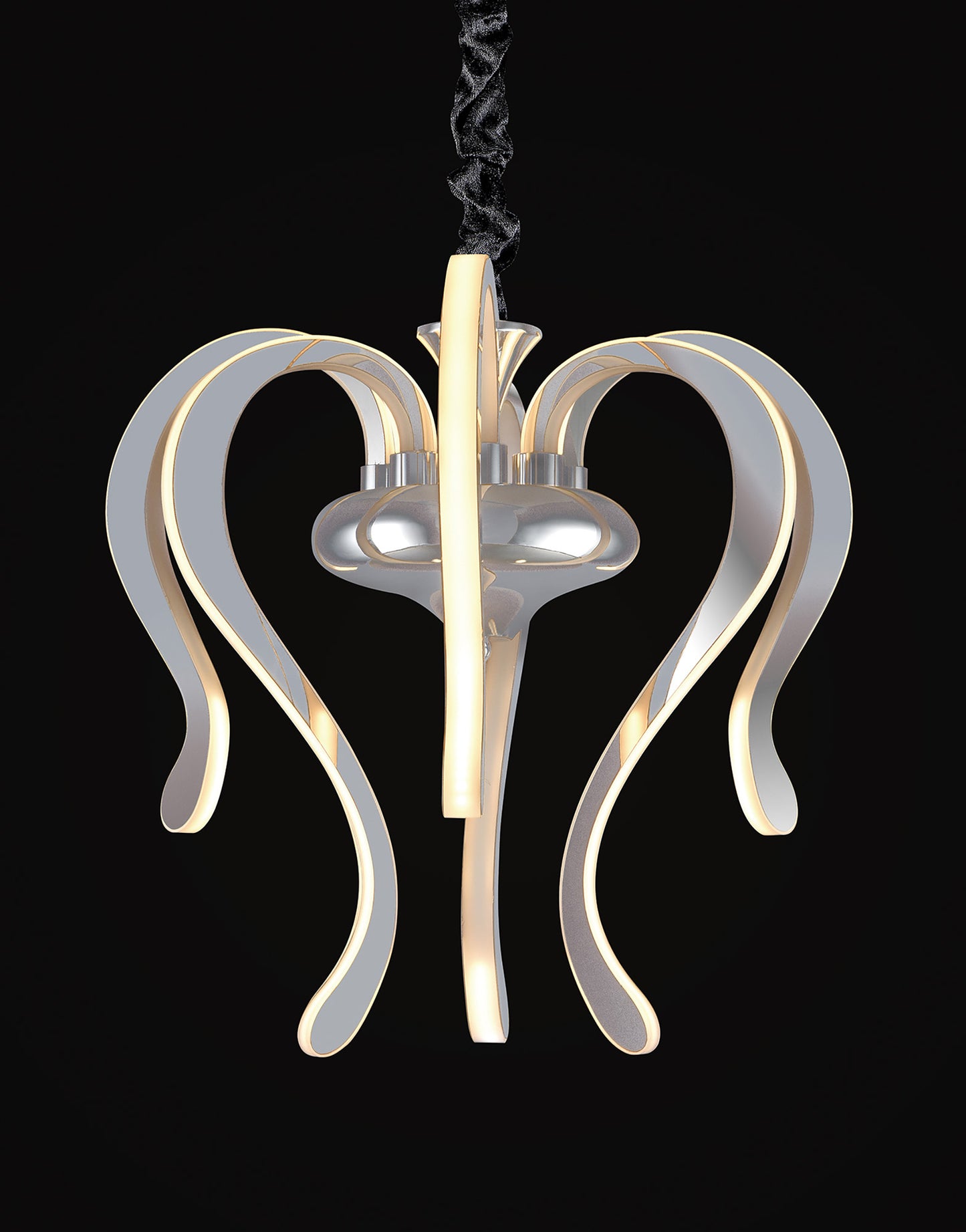 Versailles Ceiling LED Light 57W, 2733lm, 3000K Polished Chrome/White Acrylic, 3yrs Warranty by Mantra