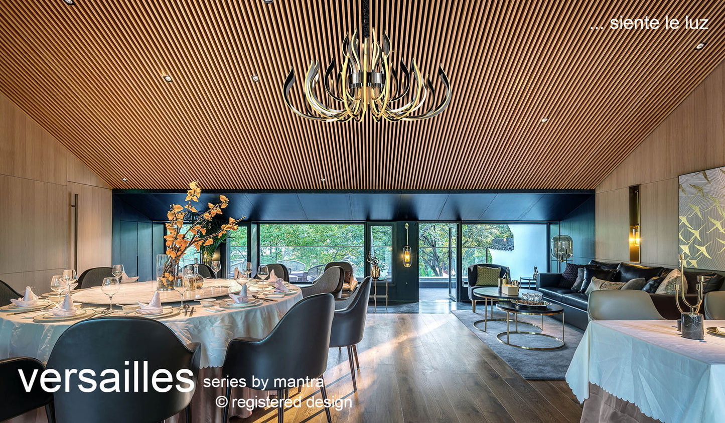 Versailles Wall LED Light 33W, 1477lm, 3000K Polished Chrome/White Acrylic, 3yrs Warranty by Mantra