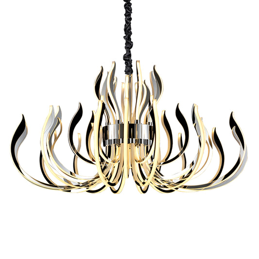 Versailles Pendant, 553W LED, 3000K, 3 Way Relay, 26715lm, Polished Chrome, 3yrs Warranty, (ITEM REQUIRES CONSTRUCTION/CONNECTION) Item Weight: 29kg by Mantra