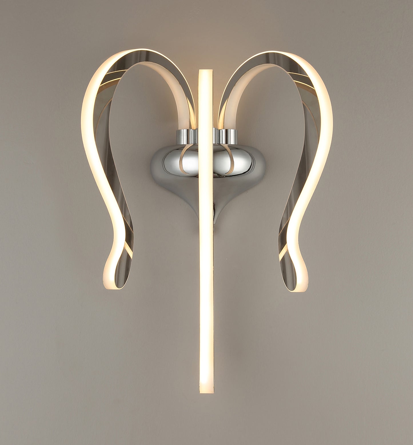 Versailles Wall LED Light 33W, 1477lm, 3000K Polished Chrome/White Acrylic, 3yrs Warranty by Mantra