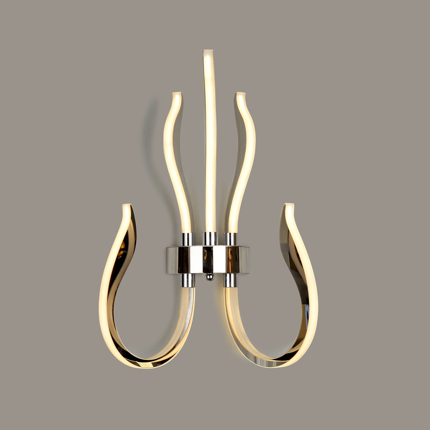 Versailles Wall LED Light 30W Dimmable, 1500lm, 3000K Polished Chrome/White Acrylic, 3yrs Warranty by Mantra