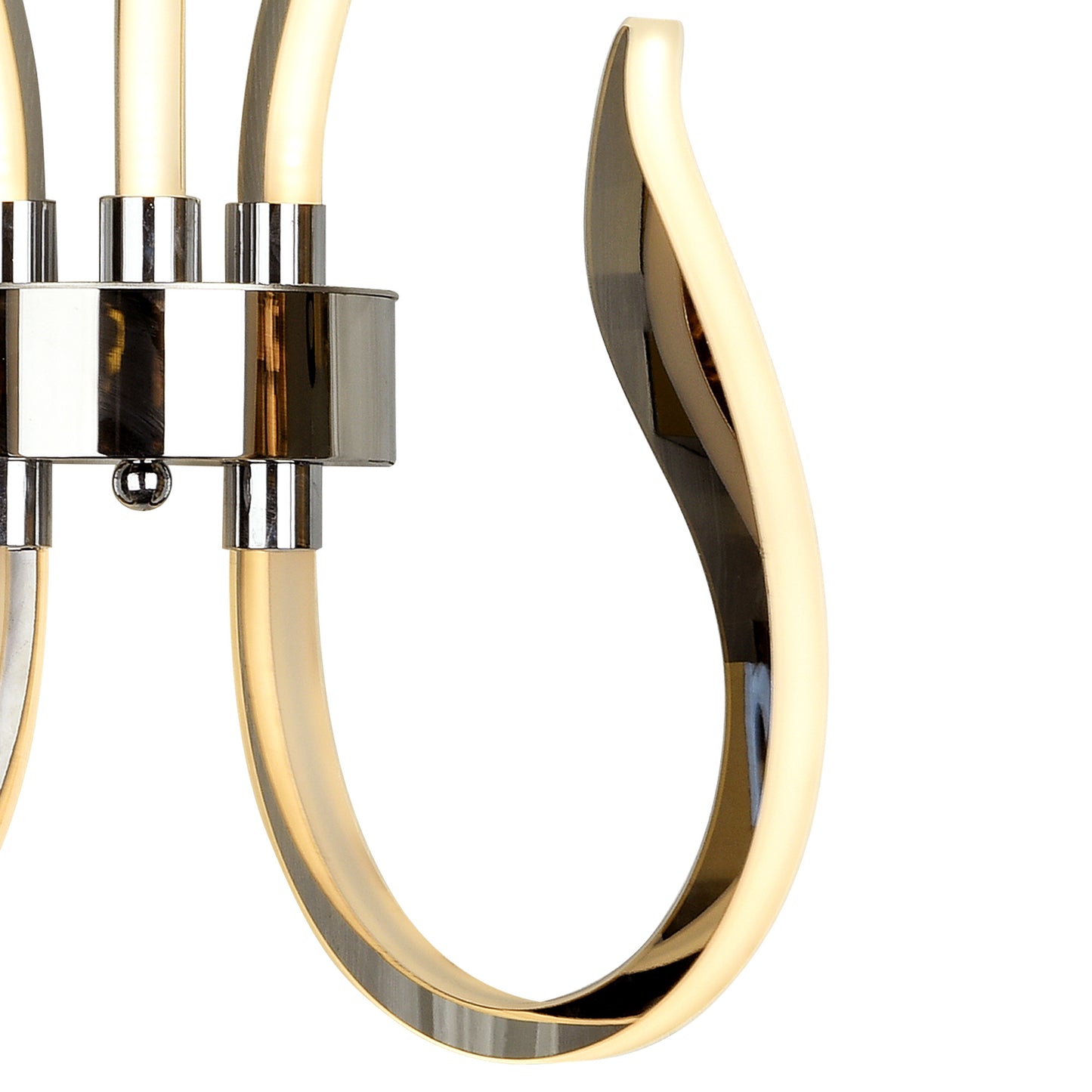 Versailles Wall LED Light 30W Dimmable, 1500lm, 3000K Polished Chrome/White Acrylic, 3yrs Warranty by Mantra