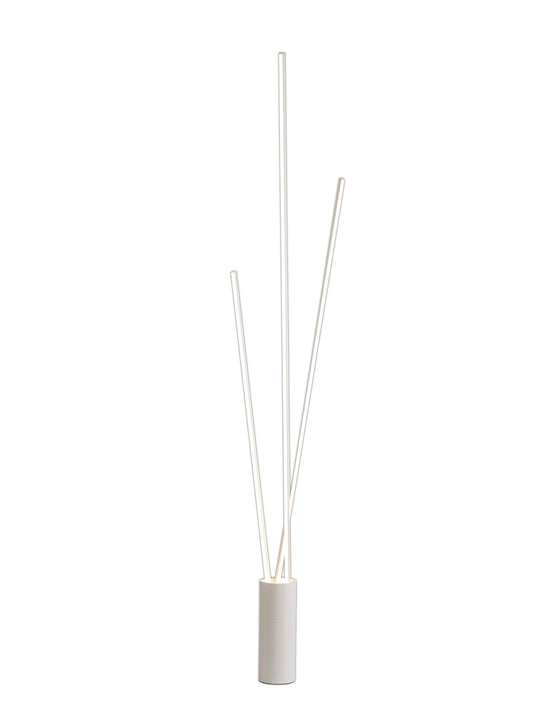 Vertical 3 Light Floor Lamp, 60W LED, 3000K, 3600lm, Dimmable, White, 3yrs Warranty by Mantra