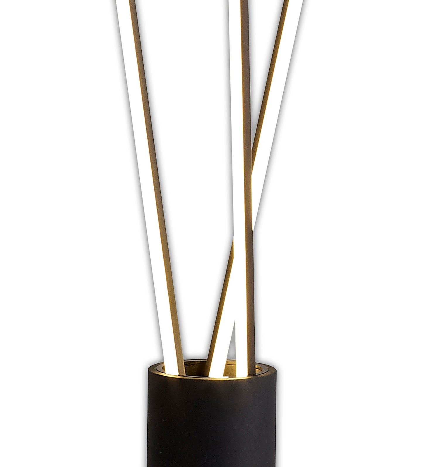 Vertical 3 Light Floor Lamp, 60W LED, 3000K, 3600lm, Dimmable, Black, 3yrs Warranty by Mantra