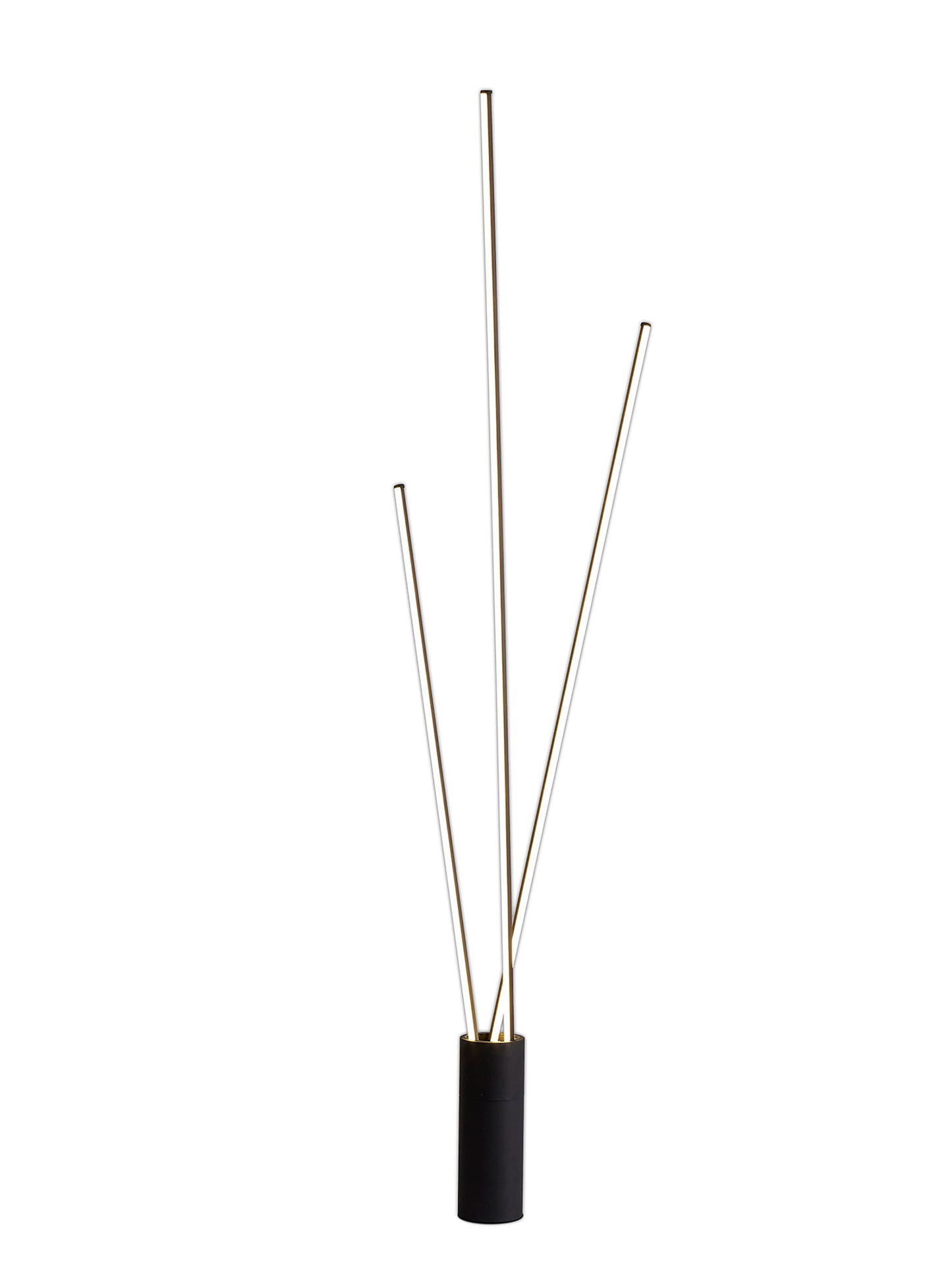 Vertical 3 Light Floor Lamp, 60W LED, 3000K, 3600lm, Dimmable, Black, 3yrs Warranty by Mantra