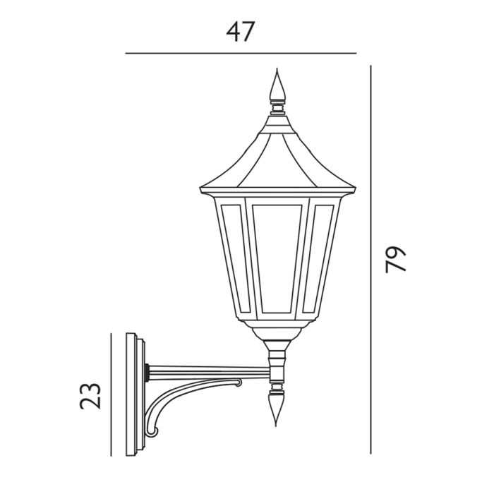 Valencia Grande 1 Light Up Lantern - Black