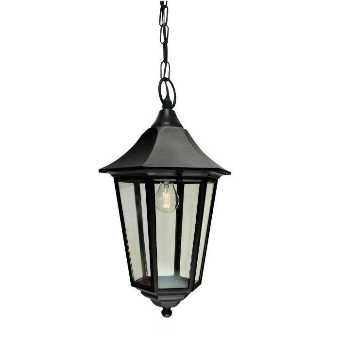 Valencia Grande 1 Light Chain Lantern - Black
