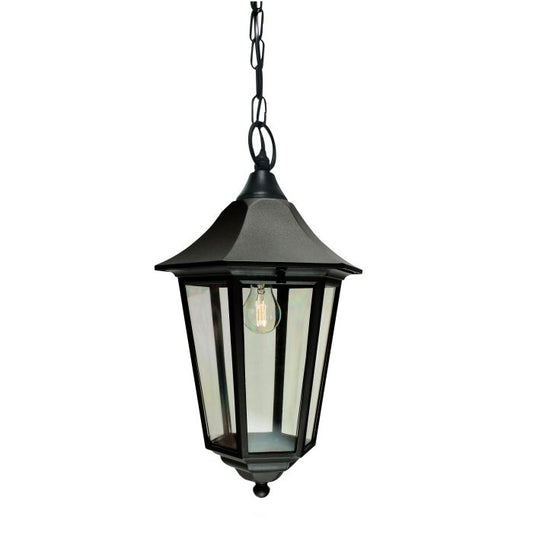 Valencia Grande 1 Light Chain Lantern - Black