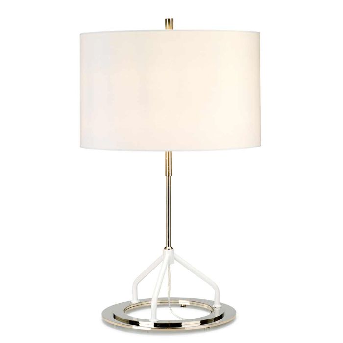 Vicenza Table Lamp - White Polished Nickel