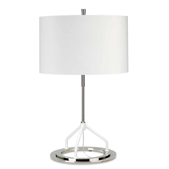 Vicenza Table Lamp - White Polished Nickel