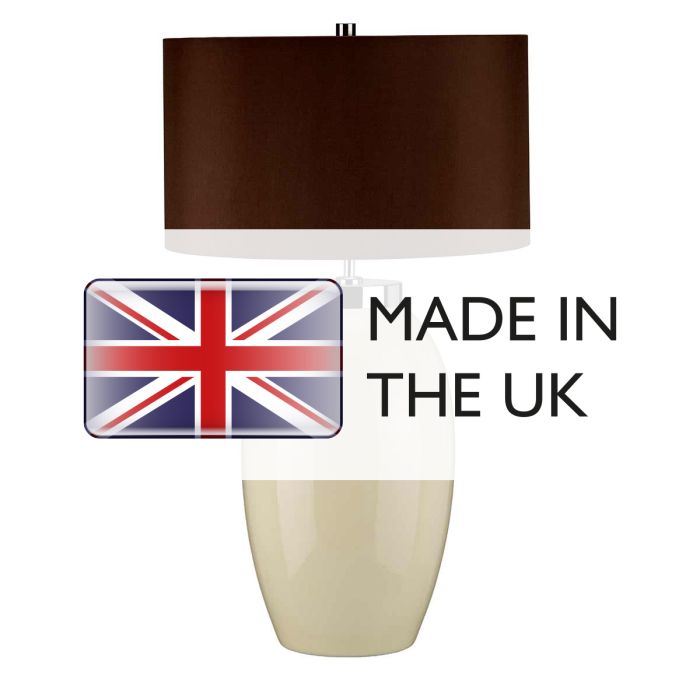 Victor 1 Light Large Table Lamp - Cream