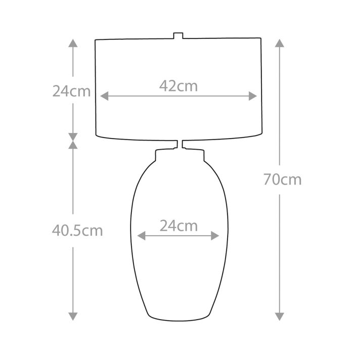 Victor 1 Light Large Table Lamp - Cream