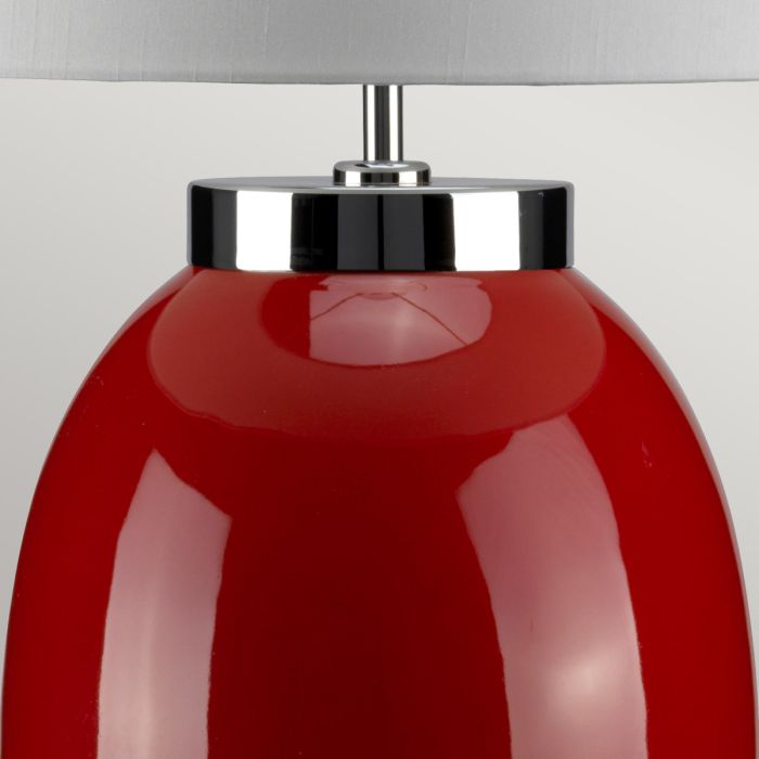 Victor 1 Light Large Table Lamp - Red