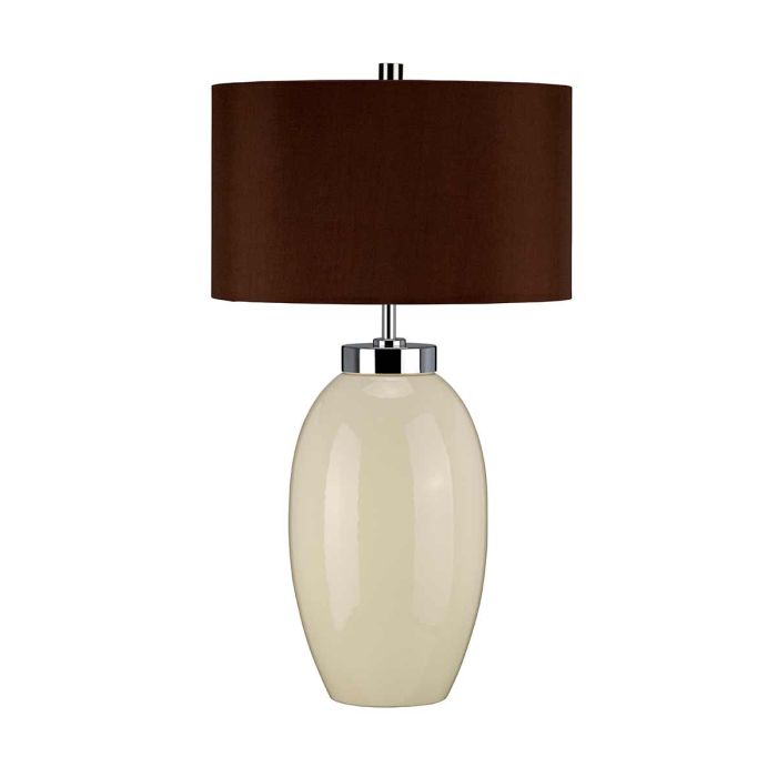 Victor 1 Light Small Table Lamp - Cream