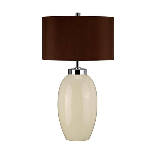 Victor 1 Light Small Table Lamp - Cream