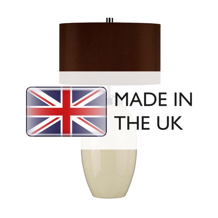 Victor 1 Light Small Table Lamp - Cream