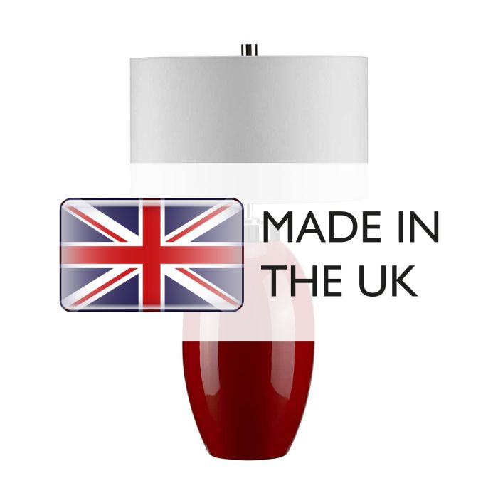 Victor 1 Light Small Table Lamp - Red