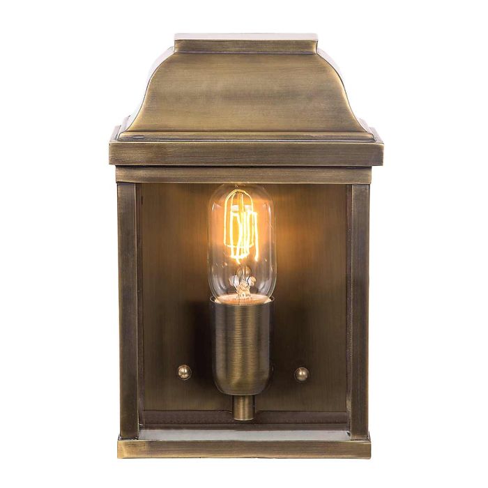 Victoria 1 Light Wall Lantern - Aged Brass