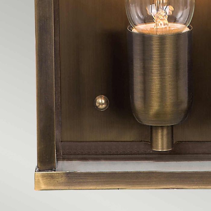 Victoria 1 Light Wall Lantern - Aged Brass