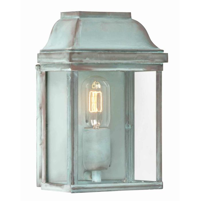 Victoria 1 Light Wall Lantern - Verdigris