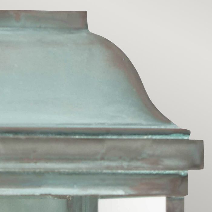 Victoria 1 Light Wall Lantern - Verdigris