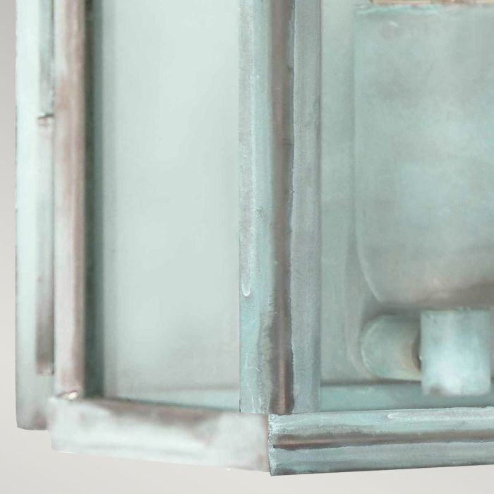 Victoria 1 Light Wall Lantern - Verdigris